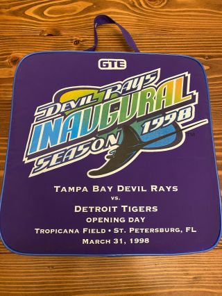 Vintage Tampa Bay Devil Rays Inaugural Season 1998 Opening Day Seat Cushion Mlb
