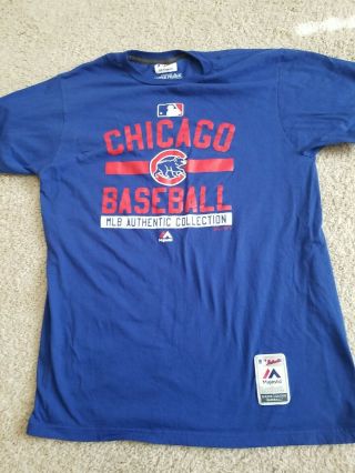 Chicago Cubs Majestic Mens T - Shirt Sz L