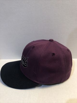 Vintage Kansas State Wildcats Snapback Hat Cap Faded Purple Fitted 7 3/8 2