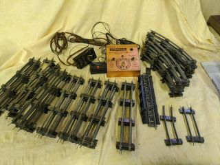 Vintage Post Wwii American Flyer Train S Gauge Metal Track Grouping 43 Piece