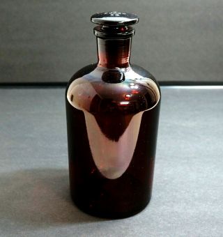 Vintage Pyrex S 29 Red Apothecary Drug Store Bottle With Ground Stopper 9 " Tall
