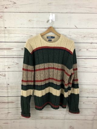 Vtg 90s Polo Ralph Lauren Knit Sweater Men 