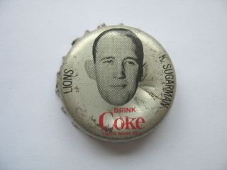 1965 Coca - Cola Bottle Cap - Cfl Football - British Columbia Lions - K.  Sugarman