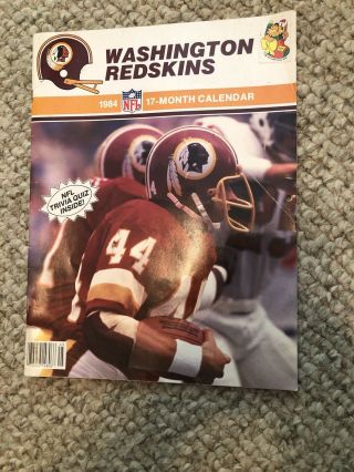 Washington Redskins 1984 17 - Month Calendar
