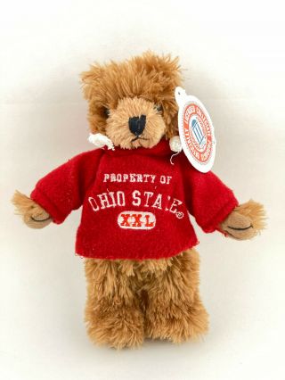 Vintage Ohio State Buckeyes Football Plush Stuffed Animal Bear