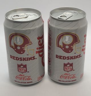 Diet Coca Cola 2 Cans 1993 Nfl Collector Series Washington Redskins