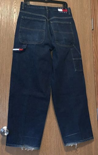 Vintage Tommy Hilfiger Cargo Jeans Wide Leg Size 31 X 30 E1250