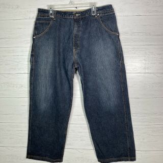 Vintage 90s Levis Silvertab Loose Wide Leg Jeans Sz 38/29 Streetwear Big Pockets