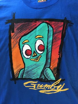 Vintage 90’s Gumby Cartoon Tee Shirt 1996 Size Large