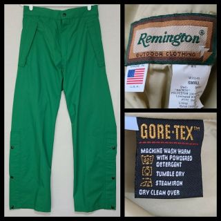 Vintage Remington Green Gore - Tex Poly Pants Made Usa Mens Small Deadstock (h4)