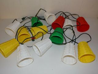 Vintage Plastic Bamboo Light Strings Camper Patio Party Tiki Lights