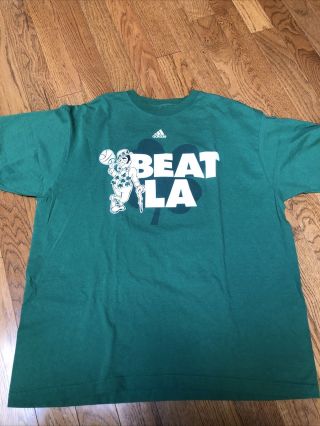 Boston Celtics Beat L.  A.  Vintage Adidas Xl T - Shirt