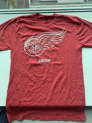 Detroit Red Wings Dylan Larkin Ccm Vintage T Shirt Small
