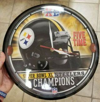 Pittsburgh Steelers Bowl Xl Champions 12.  5 " Wincraft Clock