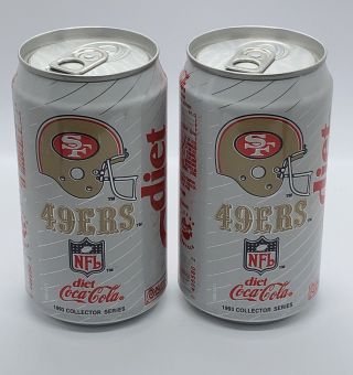Diet Coca Cola 2 Cans 1993 Nfl Collector Series San Francisco 49ers