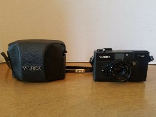 Vintage Yashica Mf35 35mm Camera & Case Made In Japan