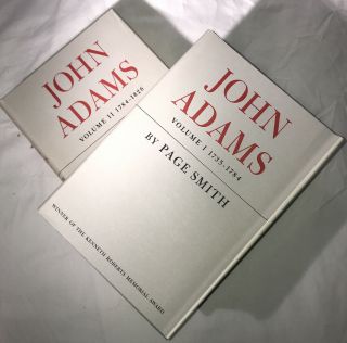 1962 John Adams Volumes 1 & 2 Page Smith Hardcover Books W Dust Jacket Slipcase 2
