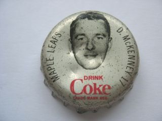 1964/65 Coca Cola - Coke Hockey Bottle Cap - Toronto Maple Leafs - D.  Mckenney