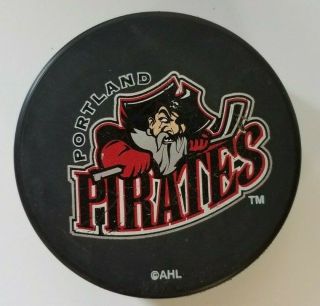 Portland Pirates Hockey Puck Maine Mariners Ahl Sga Logo