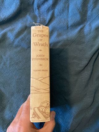 The Grapes of Wrath,  John Steinbeck,  1939 Viking Press HC No DJ Very Good 2