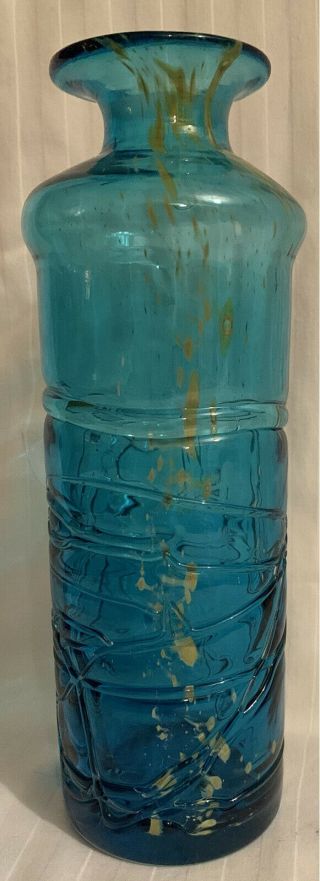 Mdina Sea Amd Sand Vintage Maltese Art Glass Bottle Large 24 Cm