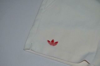 VTG ADIDAS TREFOIL RED & WHITE TENNIS COUNTRY CLUB SHORTS SIZE 36 