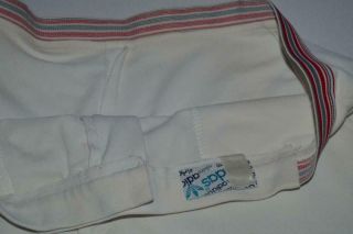 VTG ADIDAS TREFOIL RED & WHITE TENNIS COUNTRY CLUB SHORTS SIZE 36 