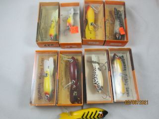 Vintage Bomber Baits From Texas Old Wood Antique Bass Fishing Lures