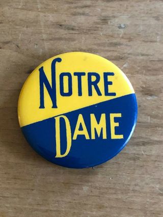 University Of Notre Dame Vintage Football Fighting Irish Pinback Button 1 - 3/4 "