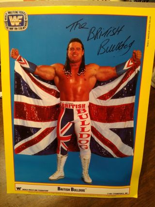 Wwf Fan Club Publicity Photo From 1991 The British Bulldog From 1991