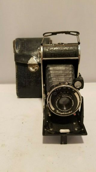 Vintage Voigtlander Bessa Folding Camera W/ Case