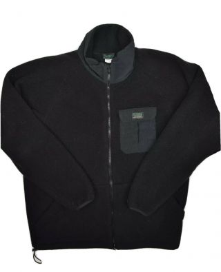 Vintage Kenyon Fleece Jacket Mens L Black Made In Usa Sweatshirt Zip Polartec