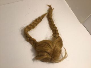 Wonderful Vintage Long Blonde Human Hair Doll Wig