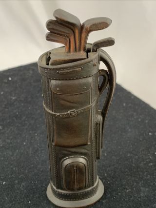Vintage Negbaur Figural Golf Bag Table Lighter