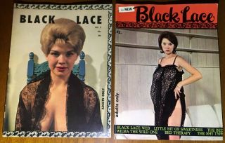 2 Vintage Black Lace Magazines - 1962 Vol.  1,  No.  3,  1963 - Rare