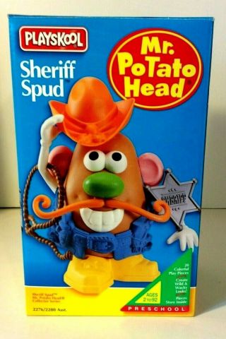 Vintage 1996 Playskool Mr Potato Head Collector Series Sheriff Spud Complete Box