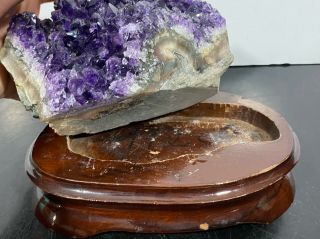 Vtg Amethyst Geologist Mineral Crystal Energy Geode Specimen Rock 2