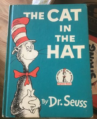 1957 The Cat In The Hat Book By Dr.  Seuss 1st Edition Book Club Edition