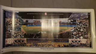 1999 Ny Yankees World Series Team Of The Century Panoramic Poster - Rolled
