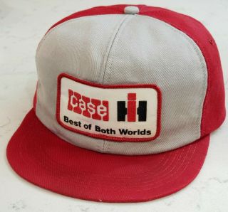 Vintage Case Ih Snapback Trucker Hat Patch Cap K Brand Made In Usa