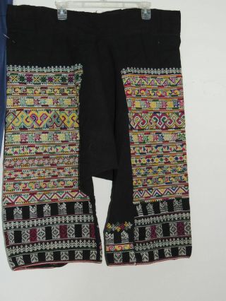 Vintage Elaborate Cross Stitch Ethnic Pants