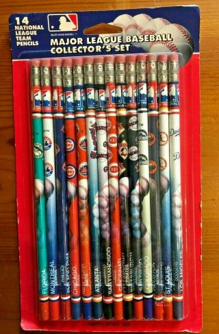 1993 Mlb 14 National League Team Pencils Still In Pkg