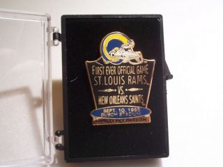 St Louis Rams First Game Pin 9 - 10 - 1995 Nib