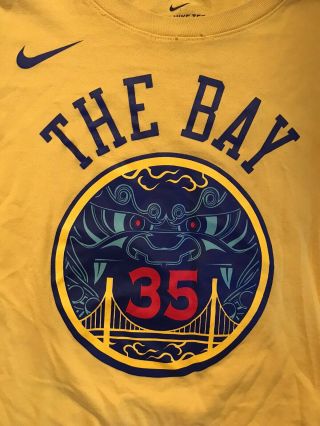 Kids Nike Nba Golden State Warriors Kevin Durant Dri - Fit T - Shirt.  Sz Small
