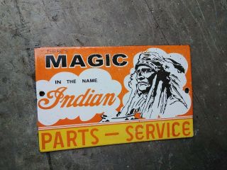 Vintage Indian Motorcycles Parts And Service Porcelain Sign
