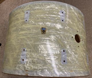 Vintage 1959 Ludwig 22 " Bass Drum Shell - Wmp Wrap - Transition Badge