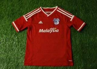 Cardiff City Wales 2015 - 2016 Football Shirt Jersey Away Adidas Young M