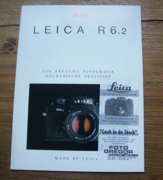 Leica R 6.  2 Für Kreative Fotografie Mechanische Präzision Kt.  Illust.  1993