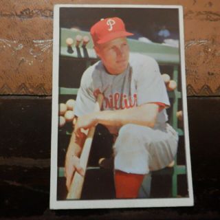 Vintage Baseball Card 1953 Bowman Color Richie Ashburn 10 (hof) Nm