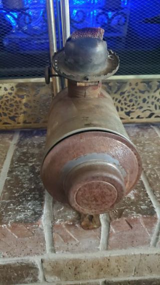 Antique Lantern The Angle Lamp Co.  Ny 9 " Deep Petina Vintage Oil Lantern